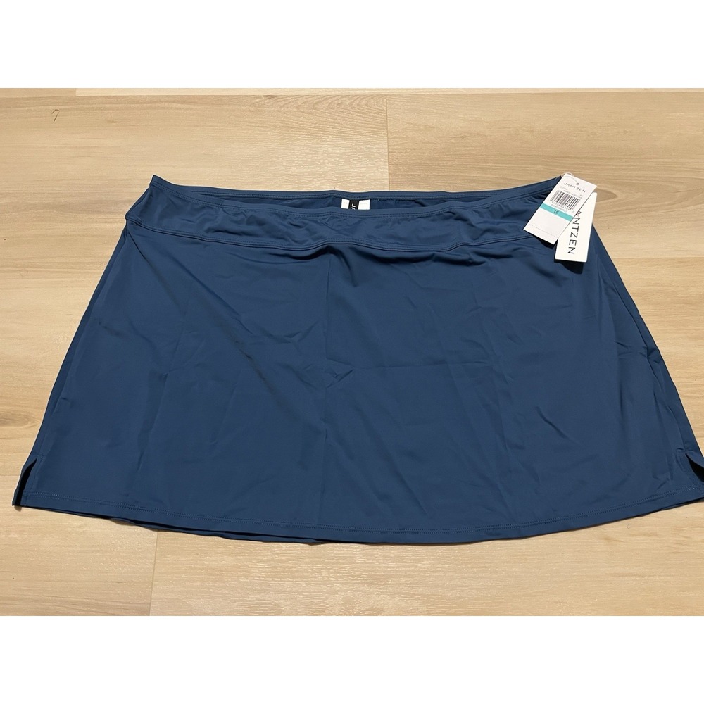 NWT Jantzen Swim Overskirt Moroccan Blue Size 16 Women's Pull On